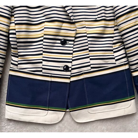 Tommy Hilfiger Preppy Americana Double Breasted Long Sleeve Striped Blazer - Picture 5 of 16